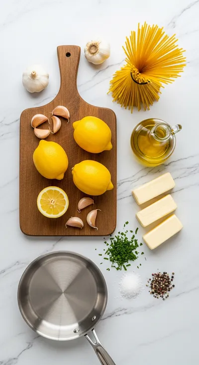 Lemon Butter Garlic Pasta Sauce – Easy Vegetarian Recipe - cooking process