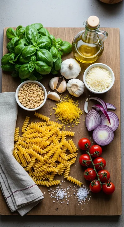 Pesto Pasta Salad - cooking process